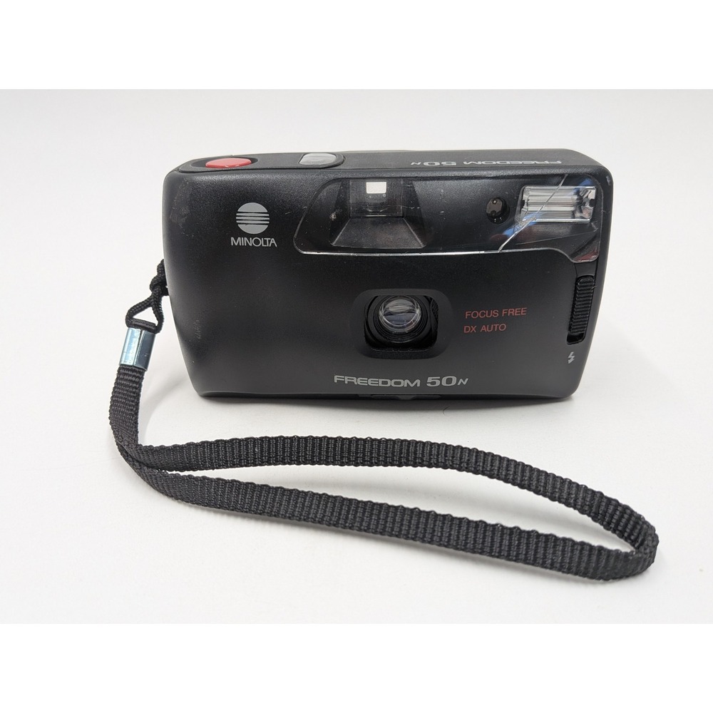 Minolta Freedom 50N Focus Free DX Auto 35mm Film Camera with Strap